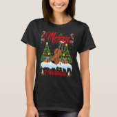 Violin   Lights Xmas Tree Santa Violin Christmas Tシャツ (正面)