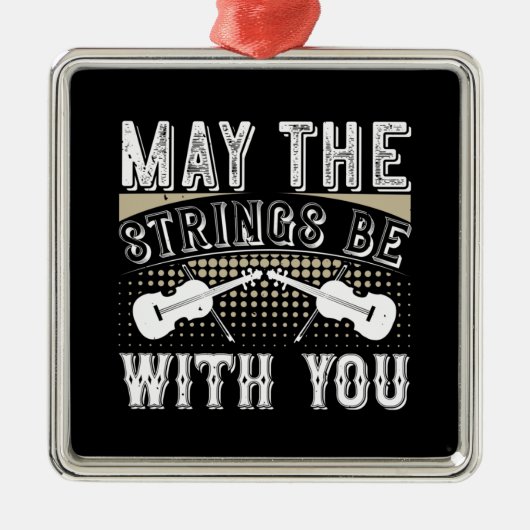 Violin - May The Strings Be With You メタルオーナメント (正面)