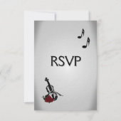 Violin Musicのメ結婚ニューRSVP 出欠カード (裏面)