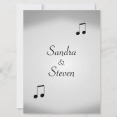 Violin Music結婚式招待状6.5インチx 8.75インチ 招待状 (裏面)