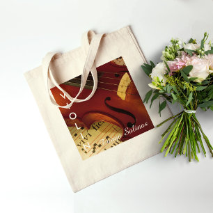 Violin Music Bag Personalized Name Violinist トートバッグ