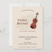 Violin Music Recital Invitation 招待状 (正面)
