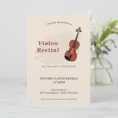 Violin Music Recital Invitation 招待状 (スタンド正面)