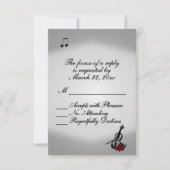 Violin Music Wedding RSVP (正面)