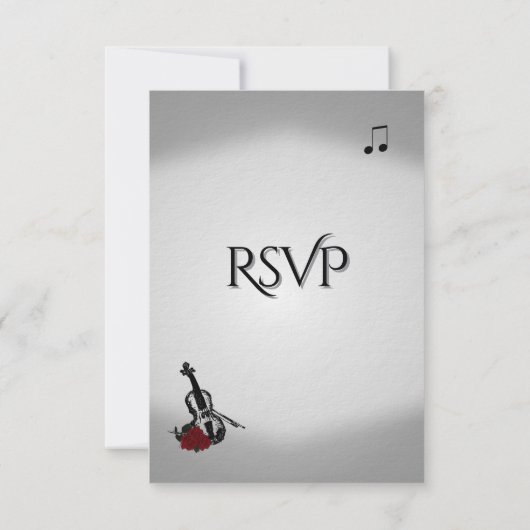 Violin Music Wedding RSVP (裏面)