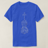 Violin Musical Notes Cool Musicians Classical Musi Tシャツ (デザイン正面)
