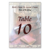 Violin on Credenza日付を保存 テーブルナンバー (裏面)