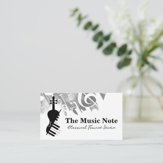 Violin Piano Logo | Music 名刺 (スタンド正面)