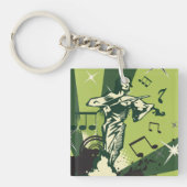 Violin Player Musical Notes キーホルダー (正面)