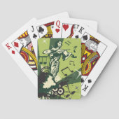 Violin Player Musical Notes Playing Cards トランプ (裏面)