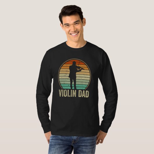 Violin Player Violinist Classical Music Dad Father Tシャツ (正面フル)