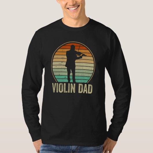Violin Player Violinist Classical Music Dad Father Tシャツ (正面)