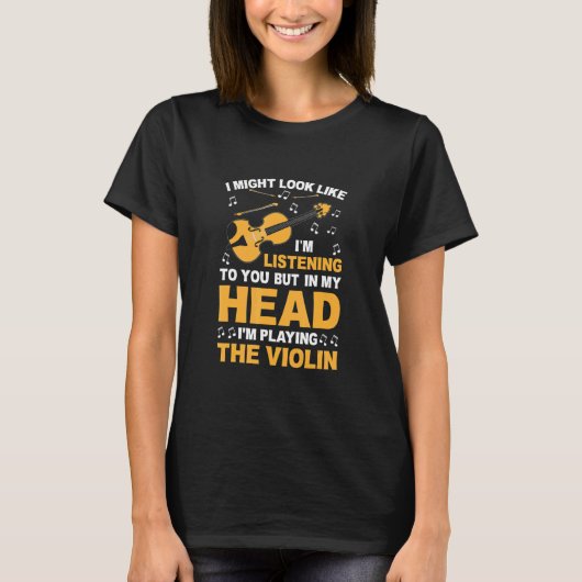 Violin Player Violinist Instrument Tシャツ (正面)