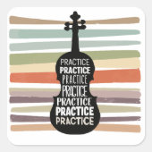 violin retro スクエアシール (正面)