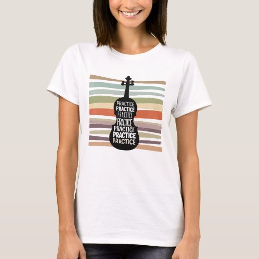violin retro tシャツ (正面)