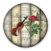 Violin~Rosa Gallica Pontianaの~のピエールJ. Redoute?の~ セラミックノブ (正面)