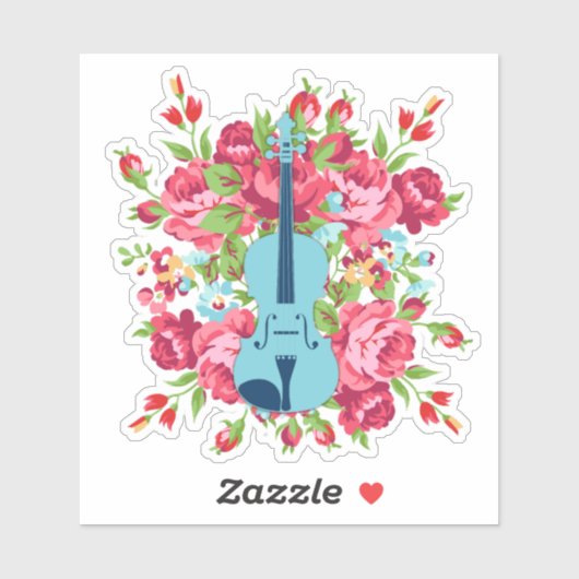 Violin Rose Sticker シール (シート)
