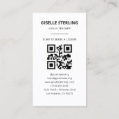 Violin Teacher QR Code Photo 名刺 (裏面)