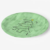 Violin Text Christmas Tree ペーパープレート (アングル)