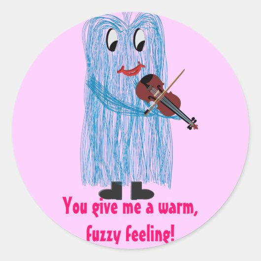 Violin & Viola - Get a Warm Fuzzy 感じ's ラウンドシール (正面)