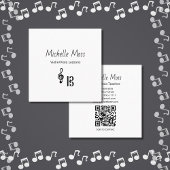 Violin Viola Music Lessons QR code Musical スクエア名刺