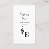 Violin Viola Professional Music Lessons Simple  名刺 (正面)