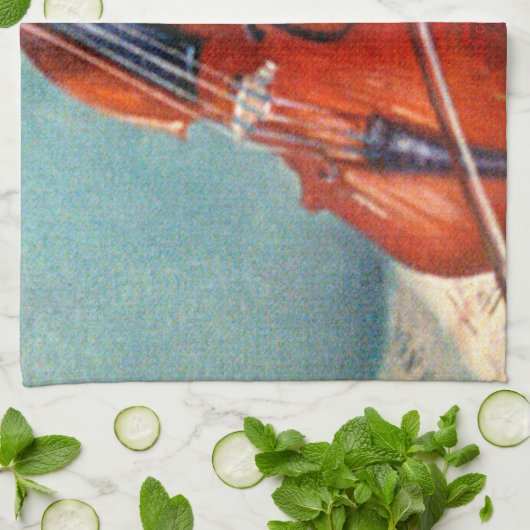 Violín/Violin キッチンタオル (折り畳み)