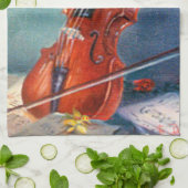Violín/Violin キッチンタオル (折り畳み)
