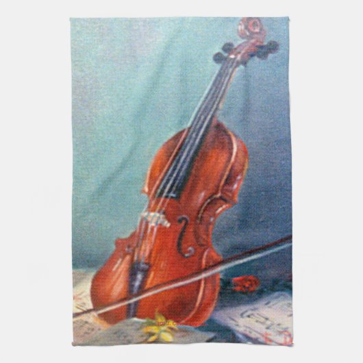 Violín/Violin キッチンタオル (縦)