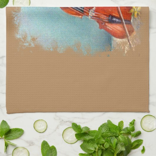 Violín/Violin キッチンタオル (折り畳み)