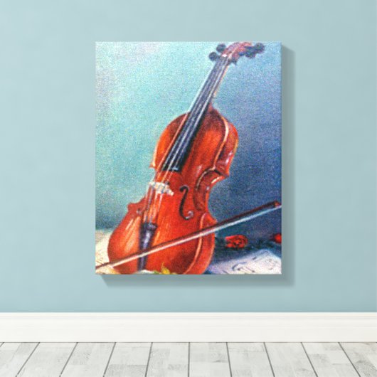 Violín/Violin キャンバスプリント (インサイチュ (ウッドフロア))