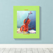 Violín/Violin キャンバスプリント (インサイチュ (ウッドフロア))