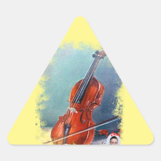 Violín/Violin 三角形シール (正面)