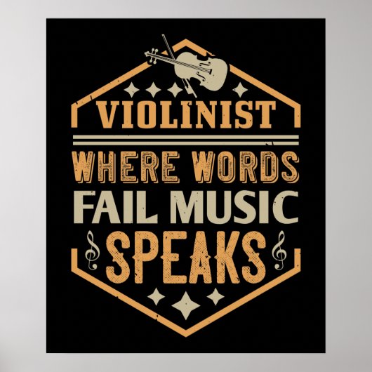 Violin - Where Words Fail Music Speaks ポスター (正面)