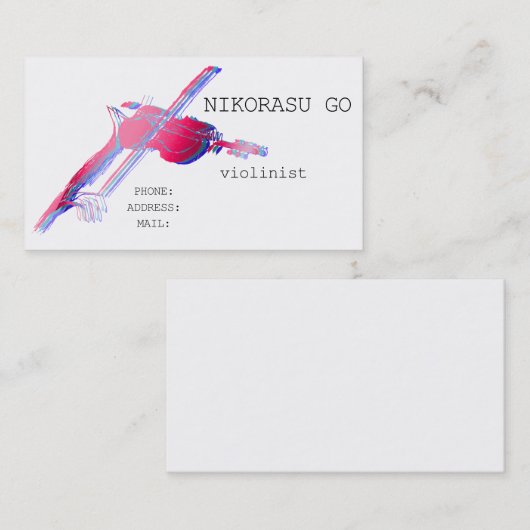 violinist 名刺 (正面/裏面)
