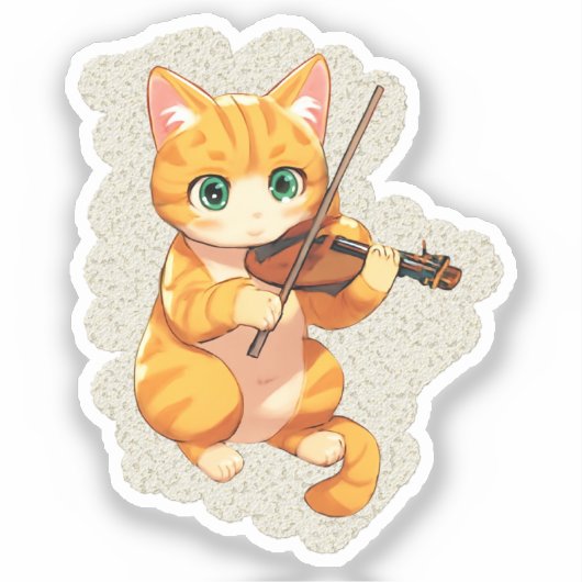 violinist cat シール (正面)