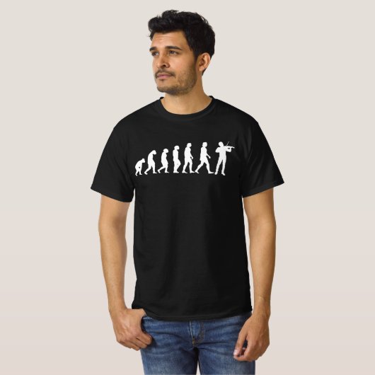 Violinist Evolution Tシャツ (正面フル)