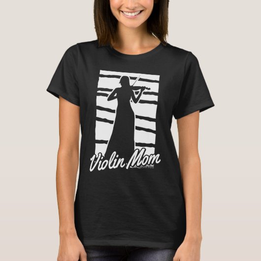 Violinist Mother Fiddler Fiddle Violin Tシャツ (正面)