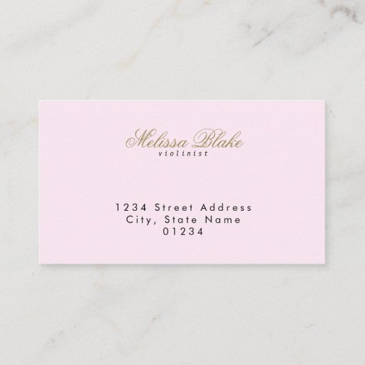 violinist pink vintage frame 名刺 (裏面)