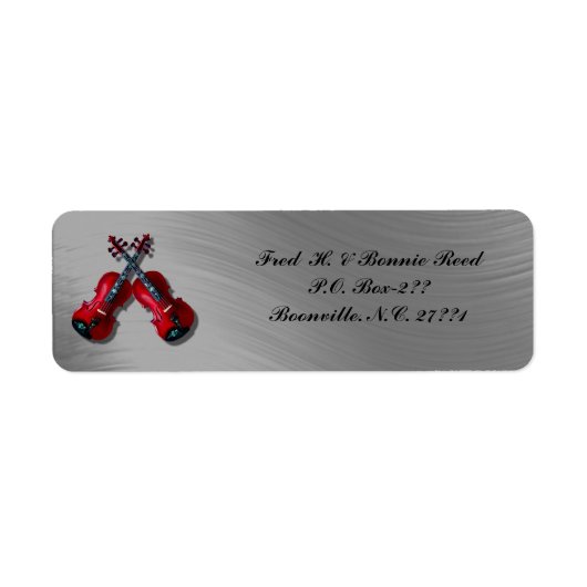 VIOLINS交差 – 差出人住所ラベル ラベル (正面)