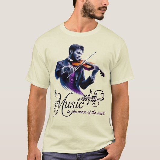 violon mens tシャツのバイオリン tシャツ (正面)