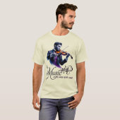 violon mens tシャツのバイオリン tシャツ (正面フル)