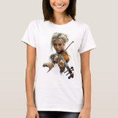 violon women tシャツバイオリン tシャツ (正面)