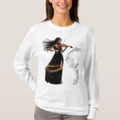 violon women tシャツバイオリン tシャツ (正面)