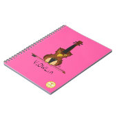 ViOWLinヴァイオリンフクロウ音楽ノート ノートブック (左側)