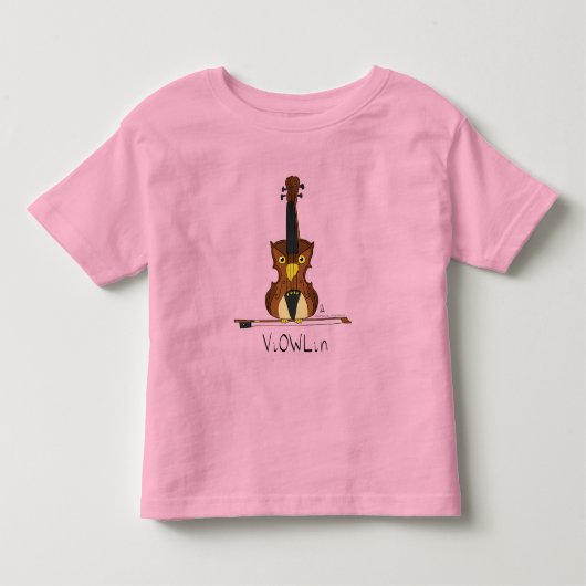 ViOWLin Violin Owl Music Kid's Toddler Tシャツ (正面)