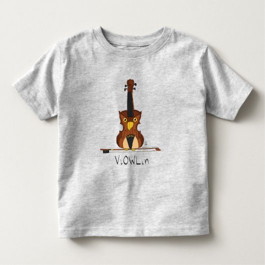 ViOWLin Violin Owl Music Kid's Toddler Tシャツ (正面)
