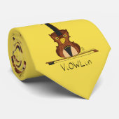 ViOWLin Violin Owl Music Men's Tie ネクタイ (ロール)
