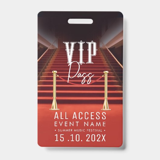 VIPすべてのアクセスイベント バッジ (表面)