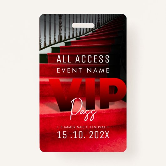 VIPすべてのアクセスイベント バッジ (正面)